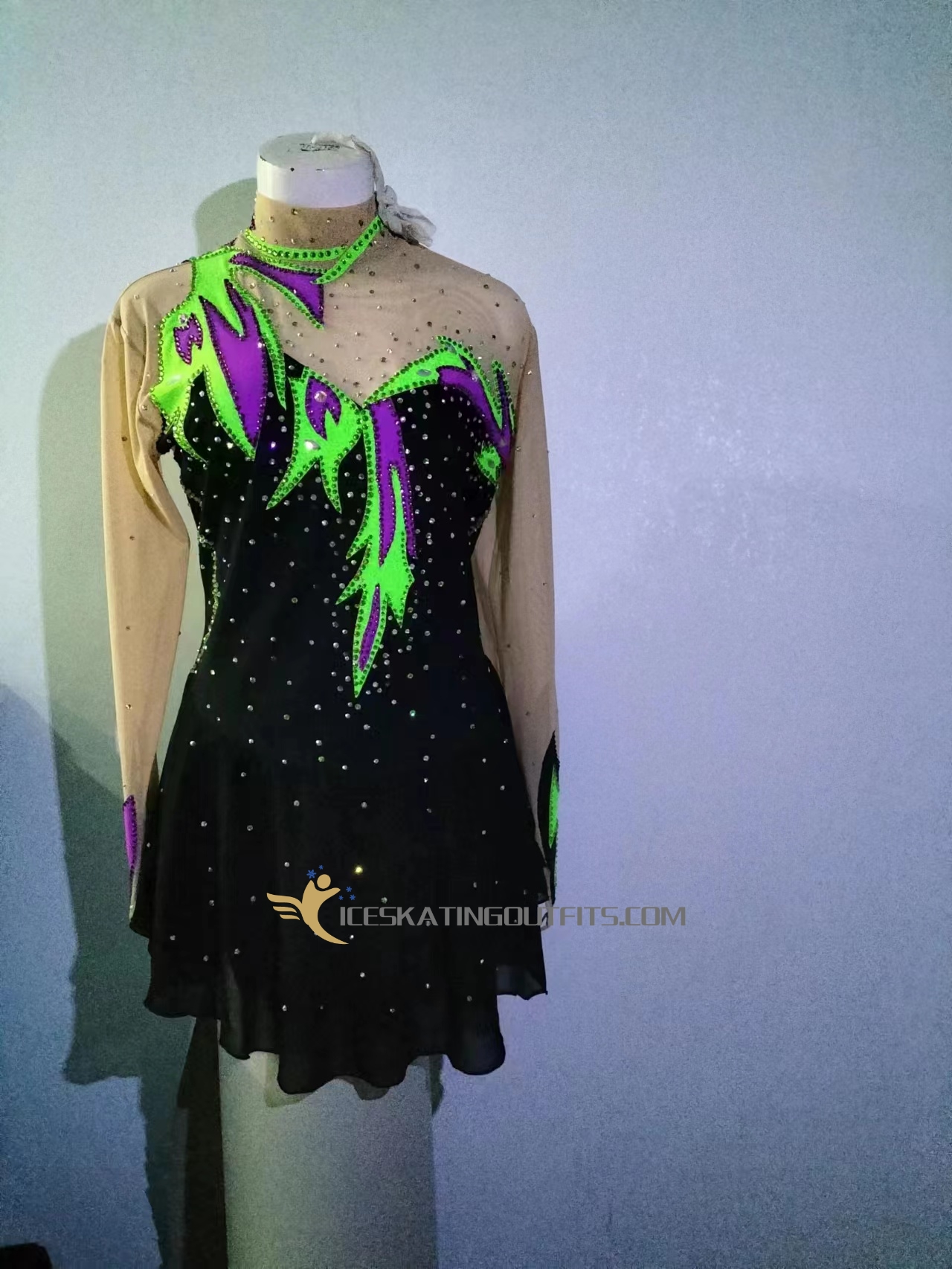 beauty and the beast figure skating dress for girls B269