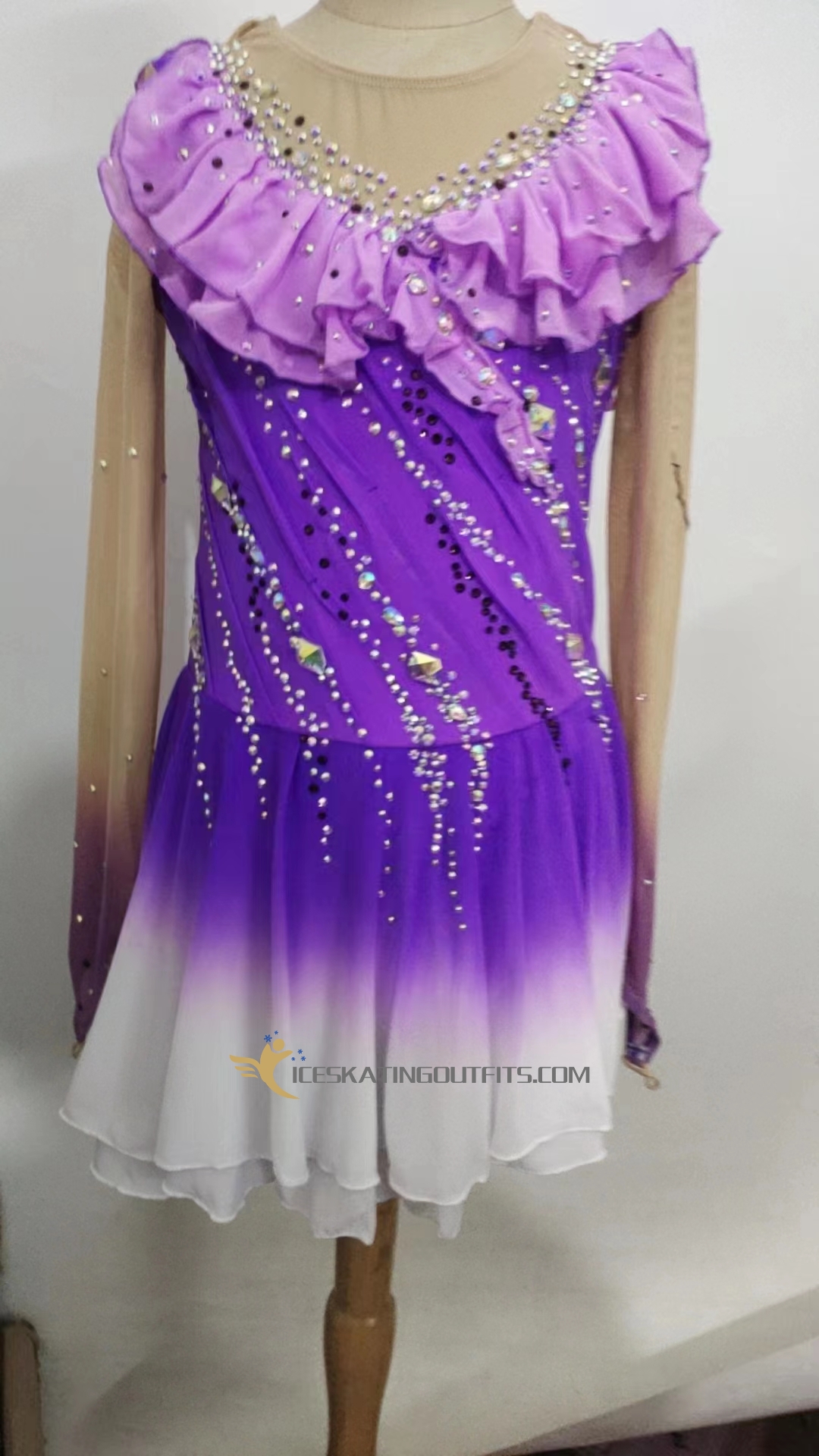 children purple ice skating pants B351