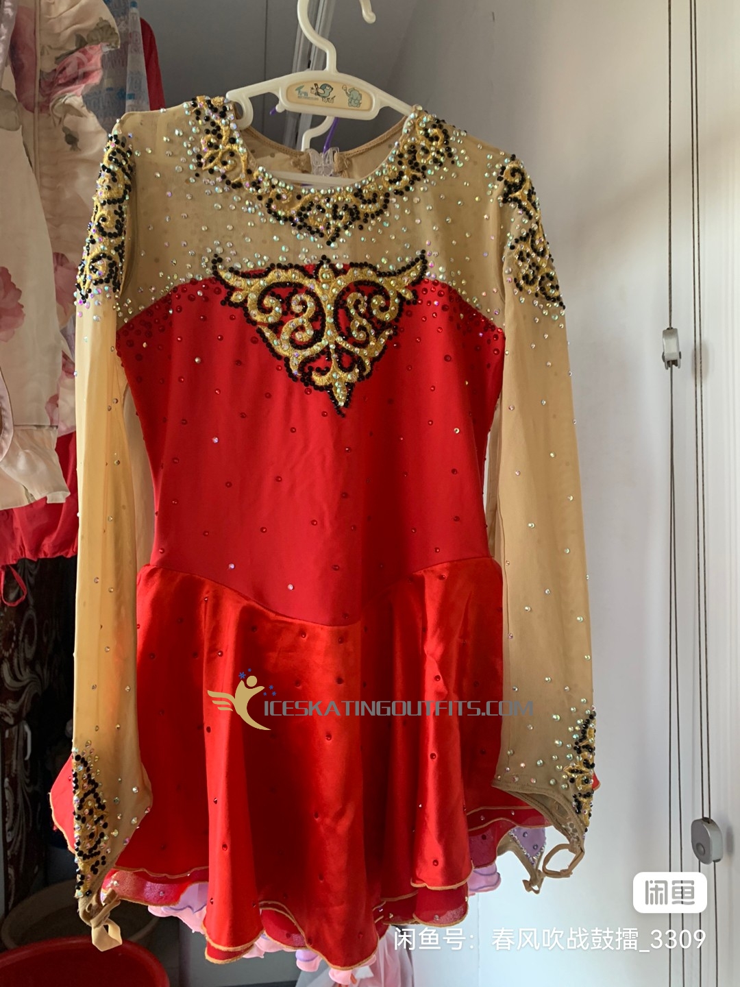 girls fleece lined figure skating pants B208