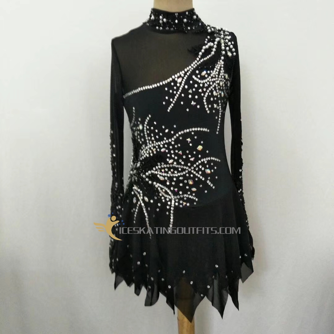 girls swarovski crystal figure skating dresses B136