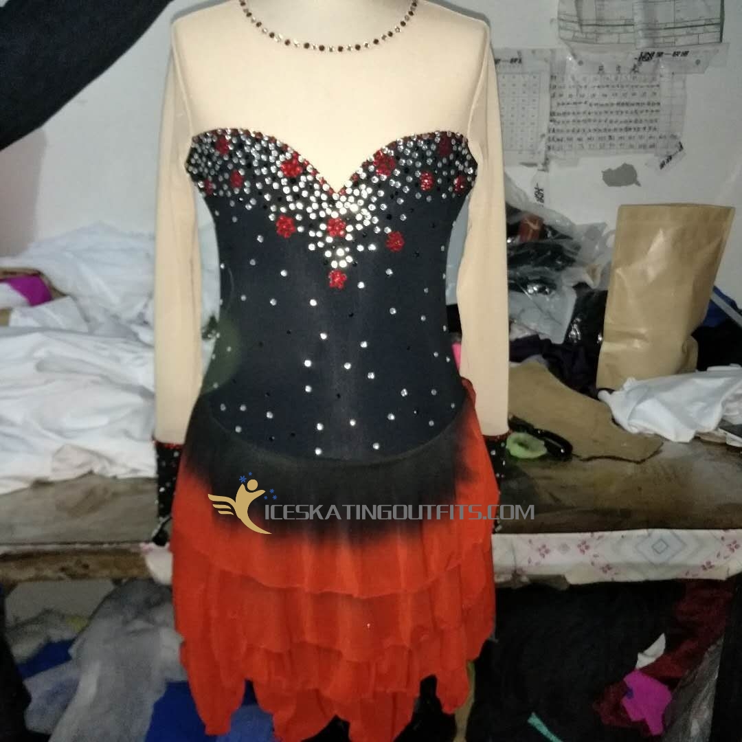 girls unique figure skating dresses B106