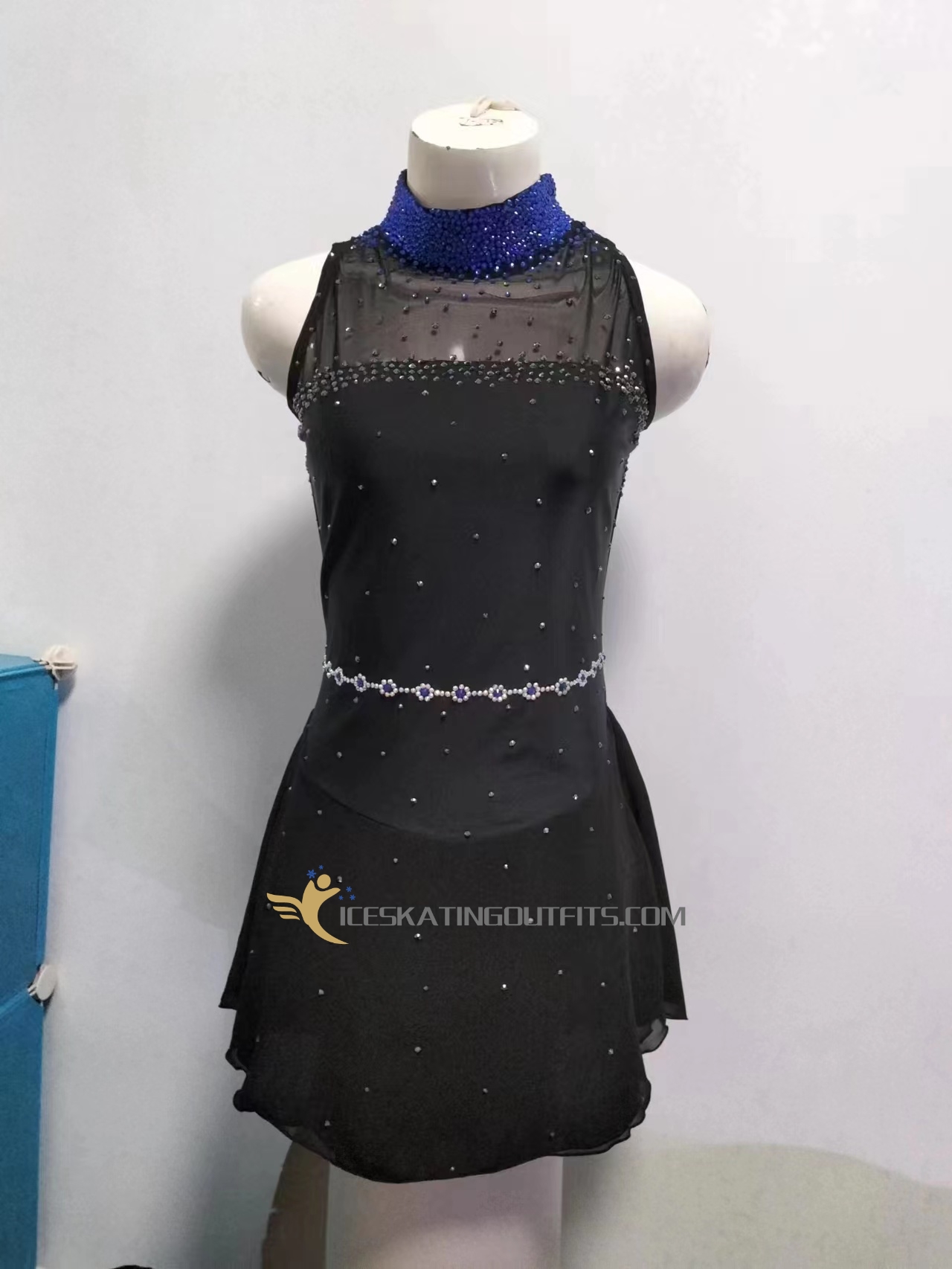 kids black skating dress B273