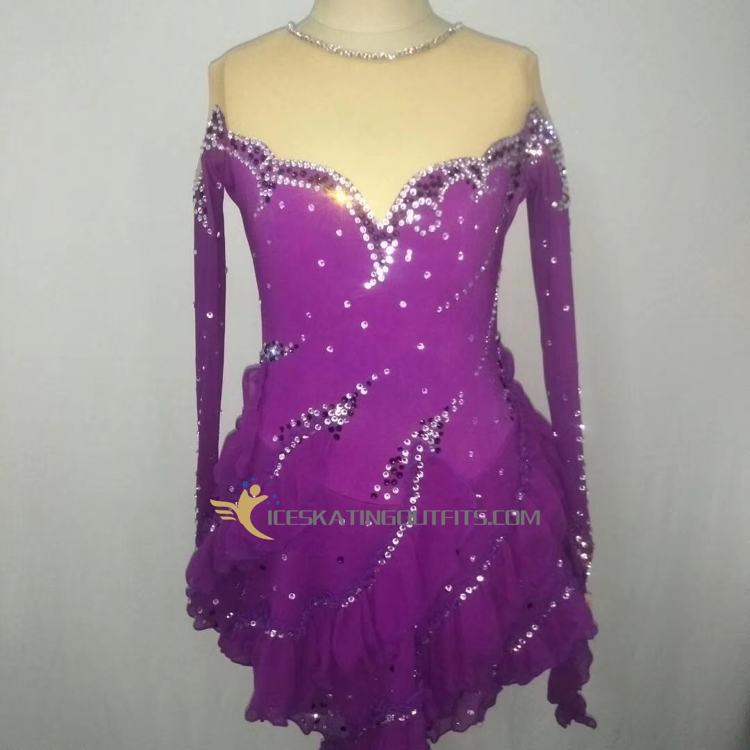 orange skating dress for kids B132