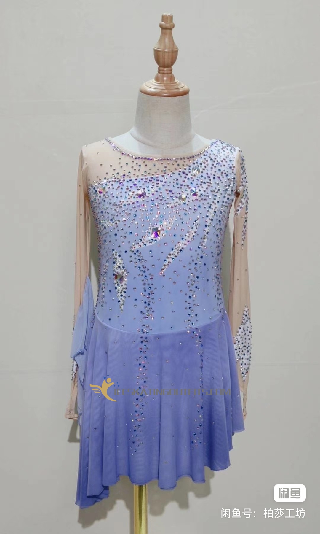 purple ice skating dress B211