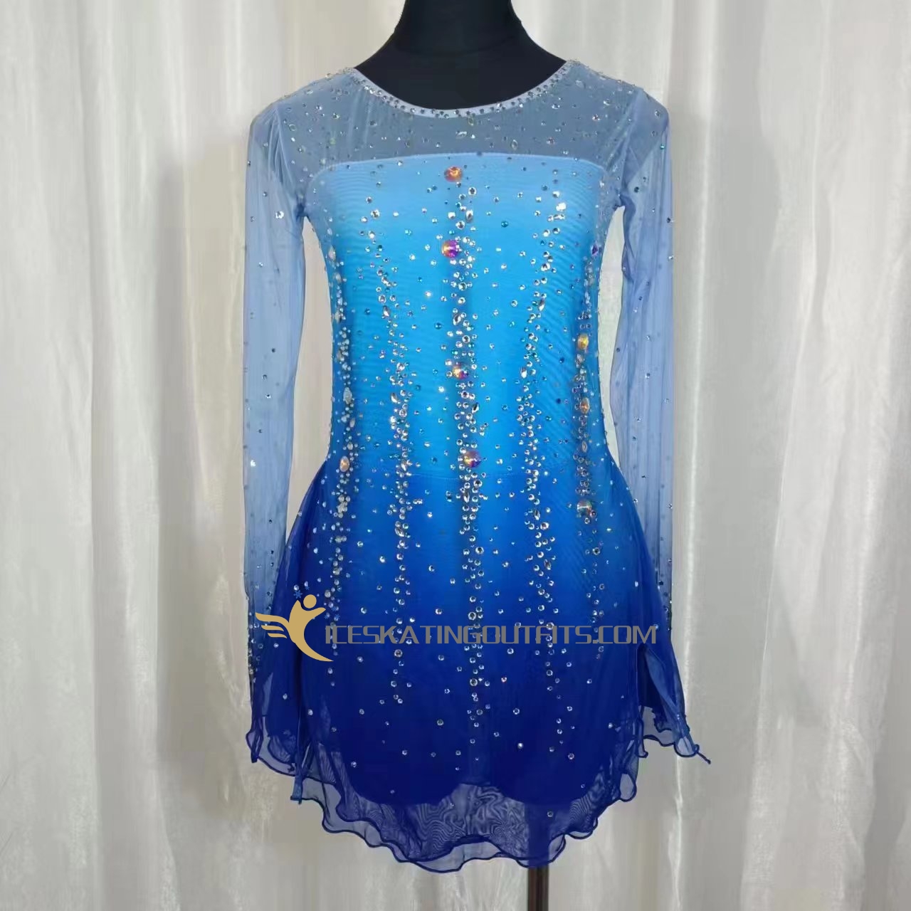 rainbow ice skating dress for women B314