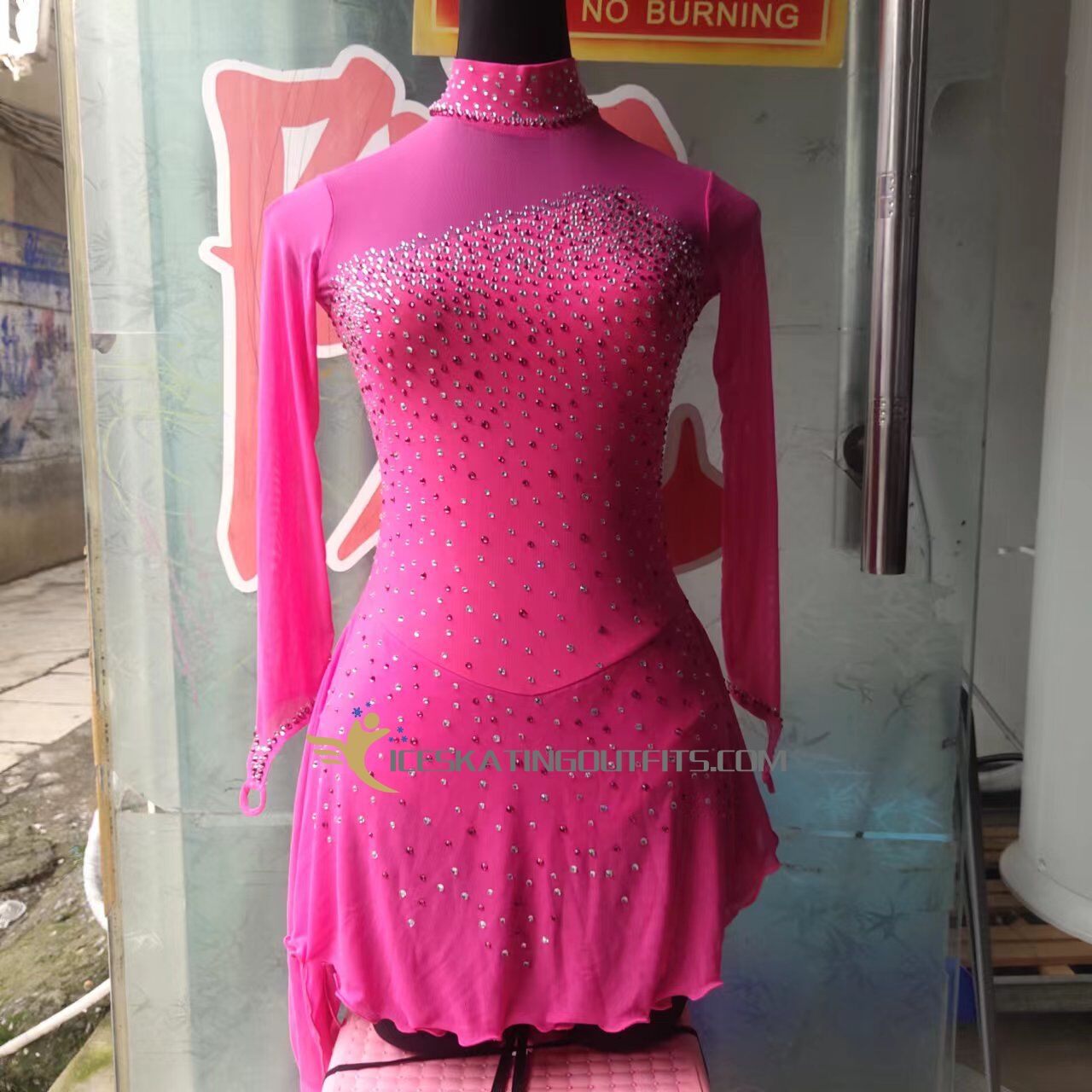 velvet figure skating dresses for women B243