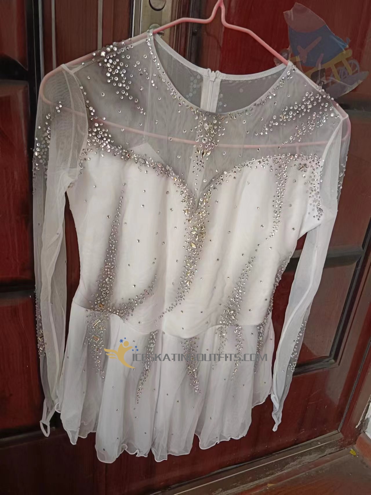 women unbeaded figure skating dresses B220