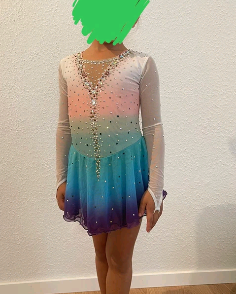custom red ice skating clothes girls beaded A18 buyer show